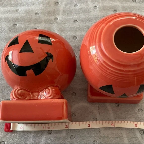 Fiestaware Jack o Lantern candlestick holders - Picture 5 of 5